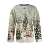 Women's Fashion Printed Long Sleeve Knitted Cardigan Button Down Jacket