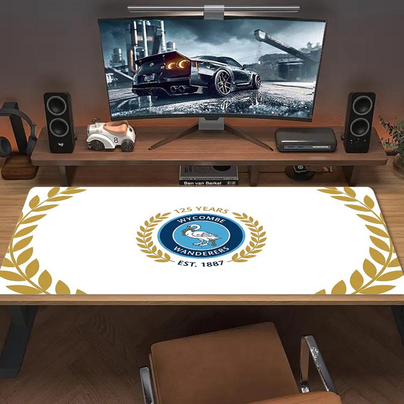 Wycombe Wanderers Fc Mouse Pad Large Gaming Table Cushion Nonslip Laptop Tablet Big Mousepad Xxl Mat Mini Pc Playmat With Lock Edge