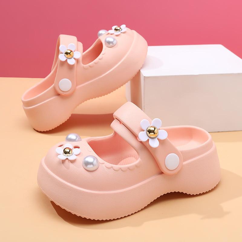 Stylish Kids Summer Beach Slippers Non Slip Eva Material Cute Princess Design For Girls