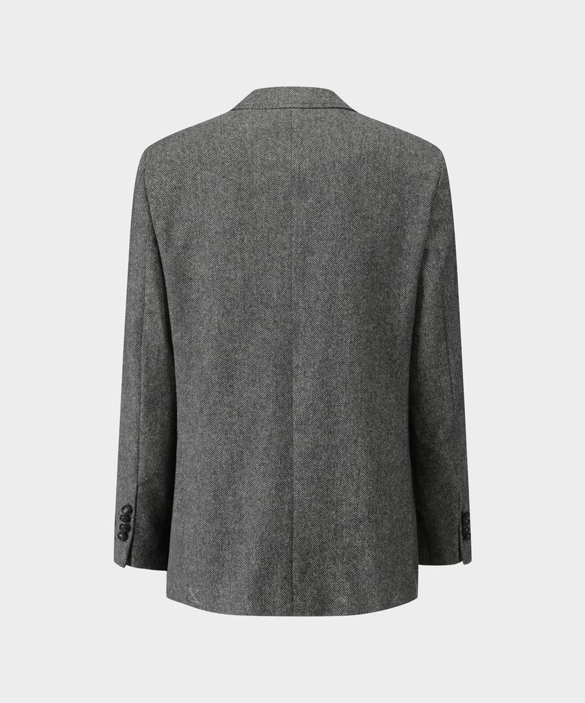 Brooks Brothers Wool Tweed Herringbone Jacket (Grey) (Bbjsmff402)