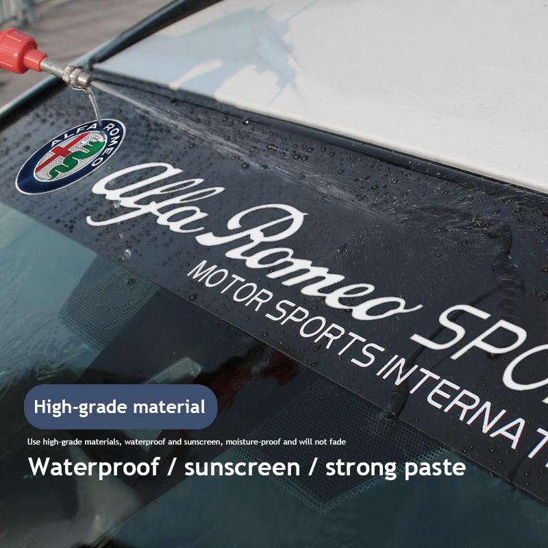 Car Front Rear Windshield Decal Sticker Decoration For Alfa Romeo Giulia Stelvio Giulietta 156 159 147 Mito Tonale Brera Disco V