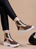 Shoetopia Damskie Krótkie Botki na Grubym Obcasie z Antypoślizgową Podeszwą, Wygodne Modne Botki na Kostkę | Miękka Amortyzująca Podeszwa | Do Noszenia na Co Dzień, Na Imprezę i Zimą