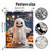 Halloween Perlenmalerei handgemacht DIY Kunst weiße Perle Maskottchen Kürbis Netz Lichter Perle Heimdekoration Malerei
