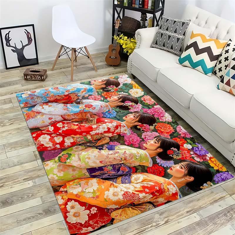 Cute Dogs Garden Area Rug, Pet Playground Floor Mat