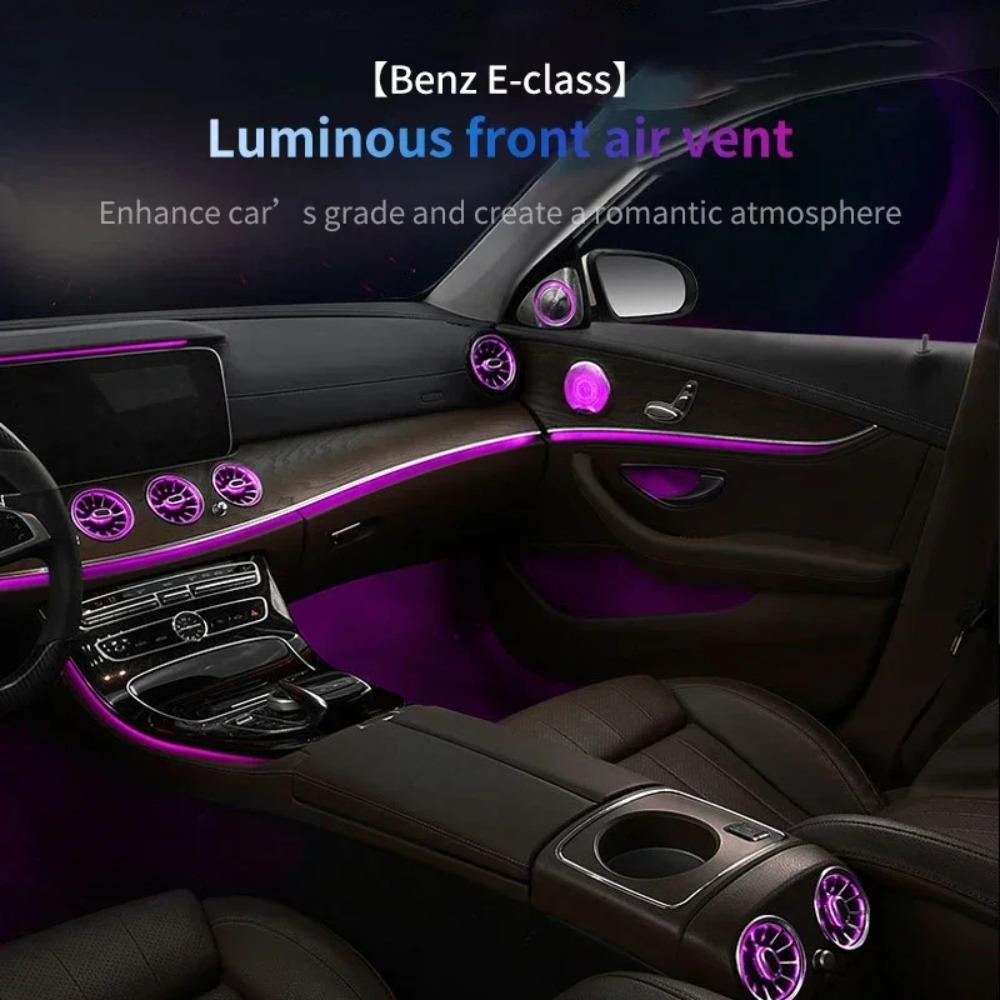 Auto LED Front- und Heck-Luftauslass 64 Farben Ambientebeleuchtung für Mercedes E-Klasse W213 Innenraum