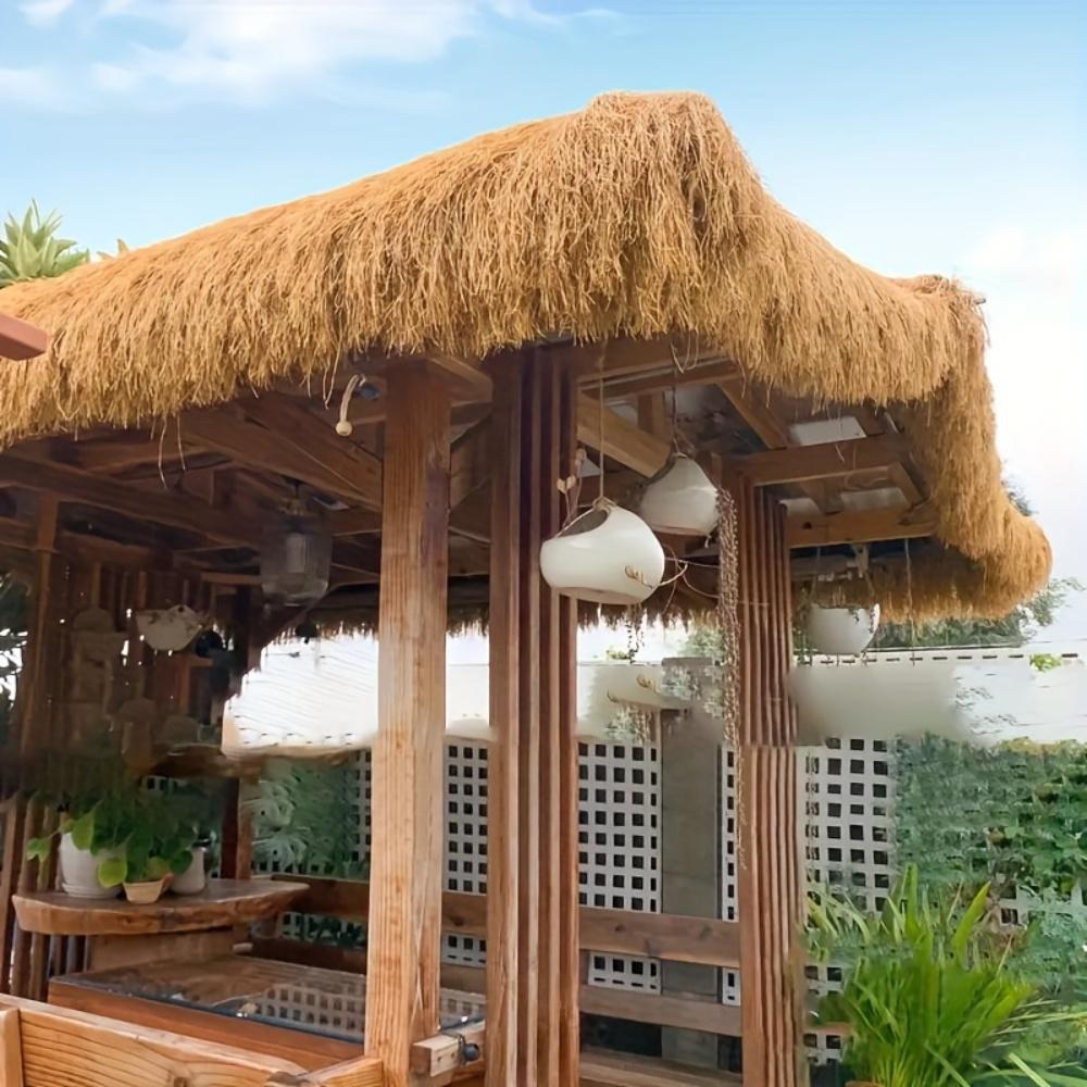 Artificial Grass Decorated with Outdoor Waterproof Artificial Ceiling of Gazebo for Simulated Thatched Roof Carpet Fake Straw House