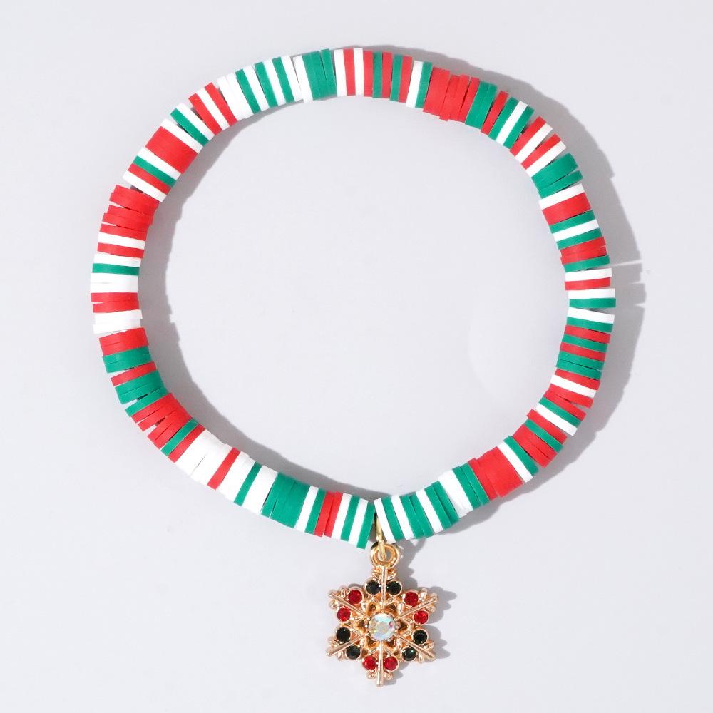 Women's Handmade Colorful Polymer Clay & Copper Bead Bracelet Set - Christmas Gift