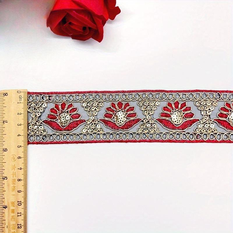 10 Yards Embroidered Lace Trim Ethnic Jacquard Ribbon DIY Clothing Accessories Sewing Craft Wrapping Decoration Material