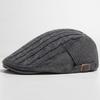 Autumn and Winter Knitted Middle-aged and Elderly Beret Men's Thickened Warm Forward Hat Women's Retro Casual Cap