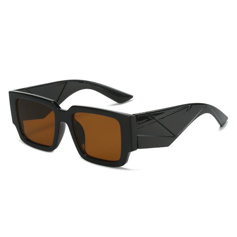 New square geometric contrasting sunglasses, street Spice Girl locomotive sunglasses, European and American glasses