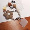 Kurze Handgemachte Wollblume Liebes Tasche Perlen Anhänger Internet Berühmtheit Handy Lanyard Tragbare Kette Lanyard
