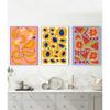 Modern Abstract Fruit & Plant Oil Painting Poster, Fresh Aesthetic Wall Art for Kitchen & Living Room Home Decor Gift