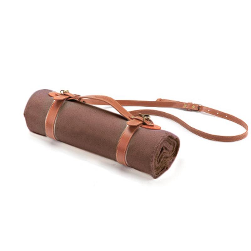Hiking Travelling Roll Lightweight Durable Foldable Thick Waterproof Cotton Outdoor Beach Soft Canvas Camping Picnic Mat 145*200cm коричневый