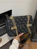 2025 European & American Retro Print Chain Shoulder Bag: New Light Luxury Women's Crossbody & Commuter Underarm Bag