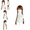 Disney Frozen Princess Anna Cosplay Wig With Double Braid And Bangs For Costume Parties