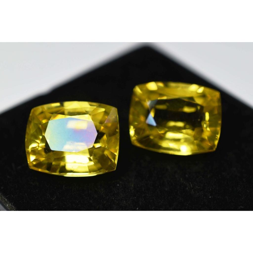 16 Ct NATURAL Sapphire Yellow CUSHION Shape   Loose Gemstone