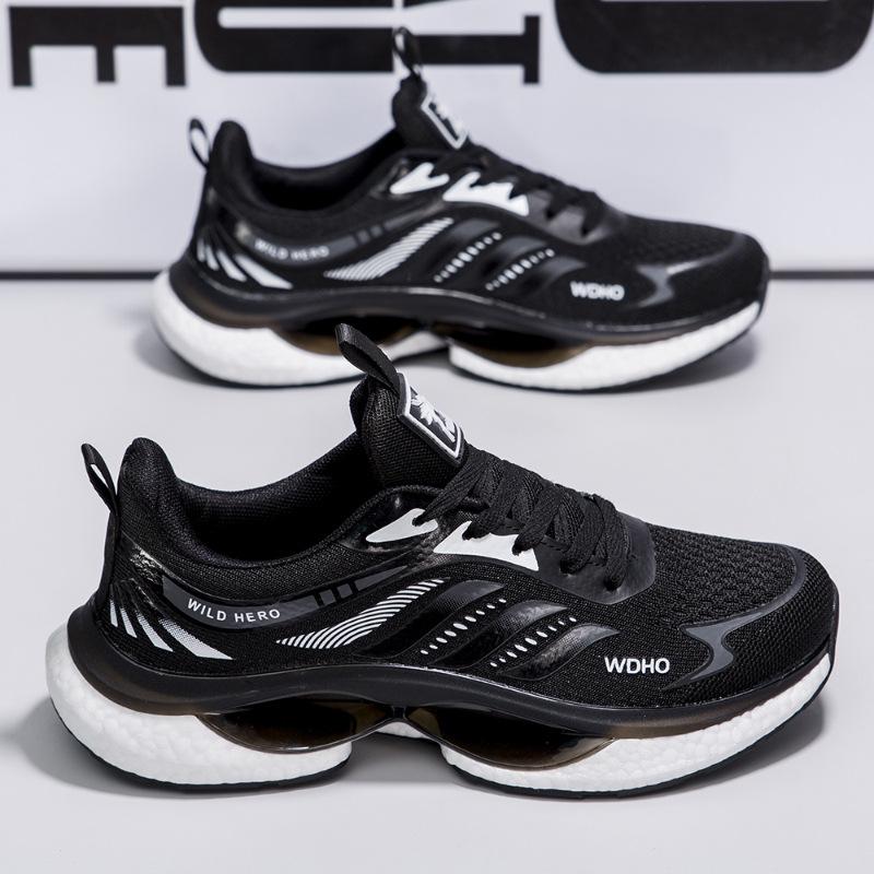 

Летняя новая спортивная мужская обувь, амортизирующая обувь для бега, дышащая повседневная обувь из летучего трикотажа 44