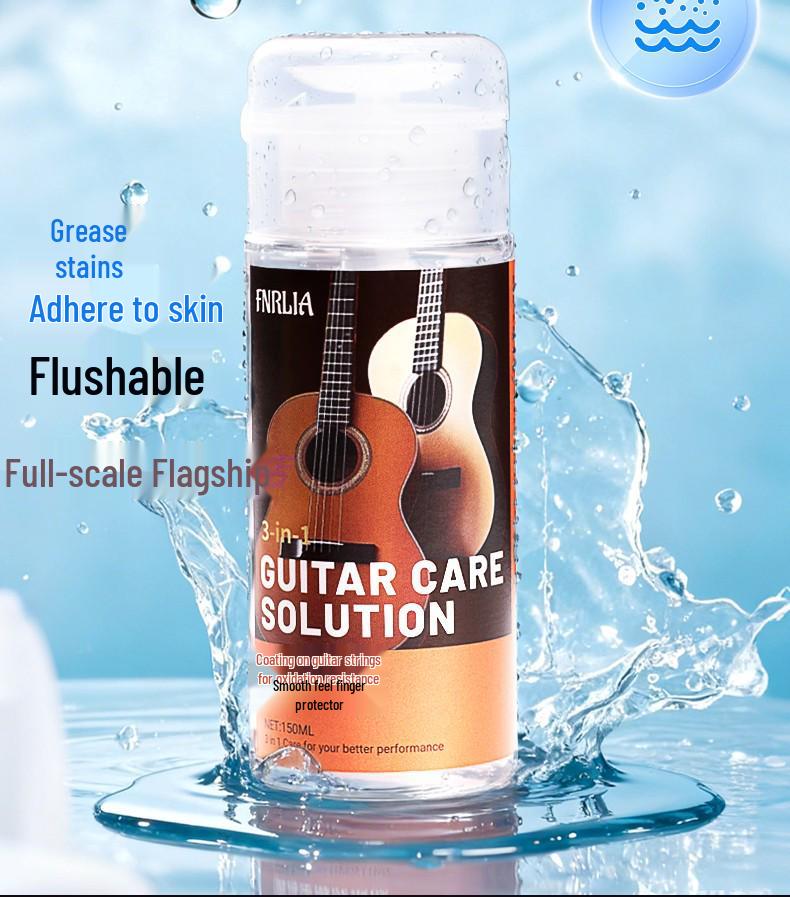 Olio per la cura della chitarra 3 in 1: Liquido per Pulizia e Manutenzione Corde Elettriche in Bachelite, Tastiera, Tastiera