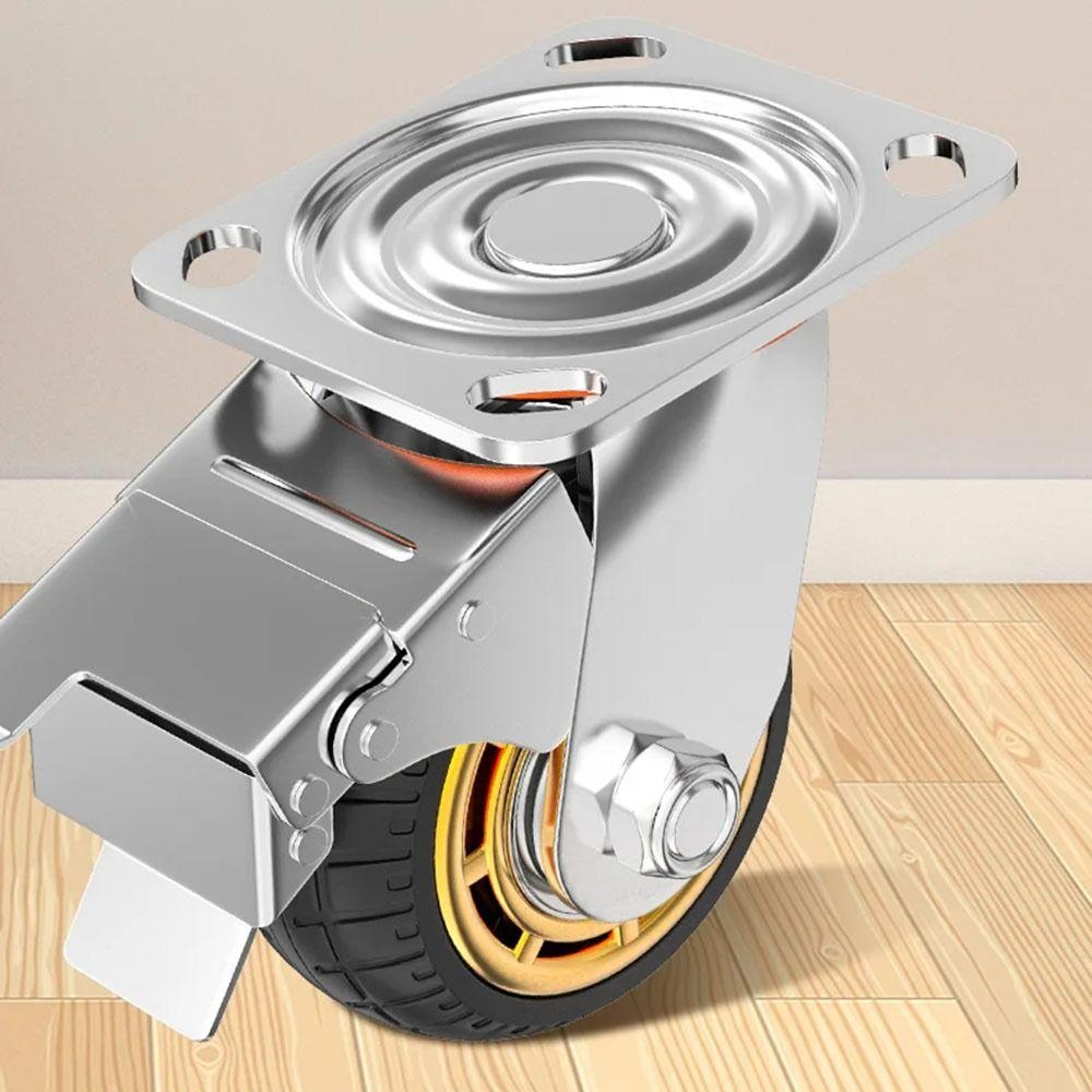 Wear Resistant Furniture Caster Noiseless Roller Wheel Swivel Caster Tire Trolley Chair Mover
