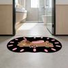 Cartoon Animal Bath Rug Absorbent Diatomaceous Earth Bathroom Rug Anti-Slip Cute Cat Dog Floor Mat for Entrance Bathroom Kitchen Shower