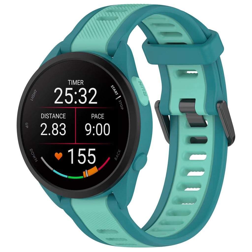 18mm 20mm 22mm Officiellt Silikonarmband För Garmin Forerunner 55 165 965 265 645 Music Mjukt armband för Gramin Venu 3S Band