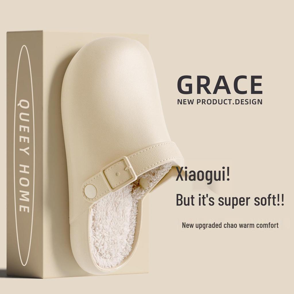 Cozy Waterproof Cotton Slippers: Women's & Men's Closed-Toe, Non-Slip, Indoor Winter Warmth