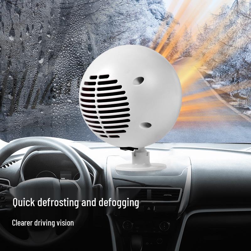 Dual Voltage Car Heater & Defroster: 12V/24V Quick-Heating Fan