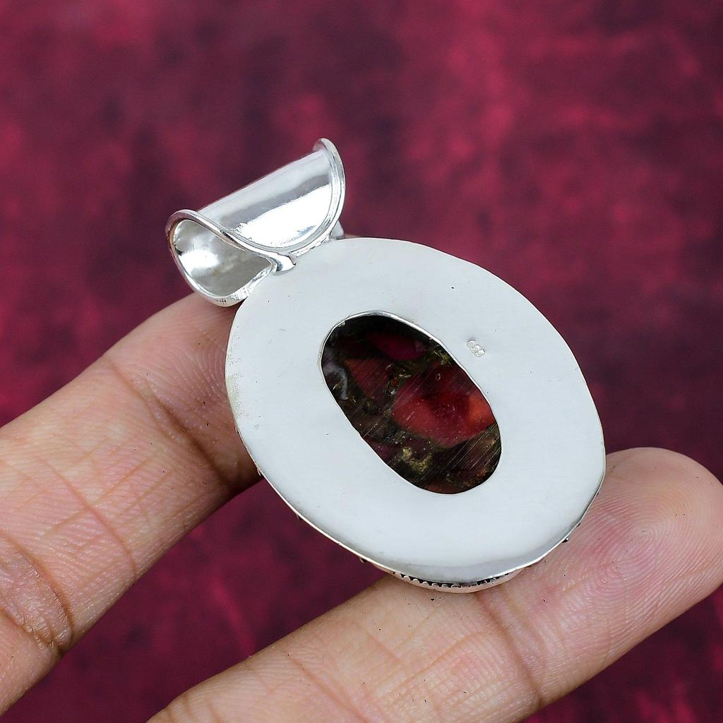 Copper Spiny Oyster Handmade Gemstone Pendant, 925 Solid Sterling Silver Pendant Beautiful Jewelry, Love Forever Gift