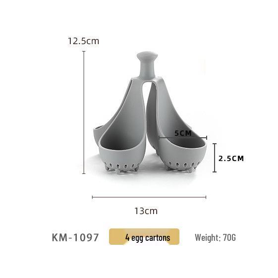 

Cross-Border Silicone Egg Cooker: Convenient Egg Steaming Rack for Multiple Users