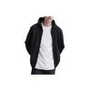 Uniqlo Solid Color Zipper Hooded Drawstring Cardigan Sweatshirt Unisex Sweatshirt Black 460324-09