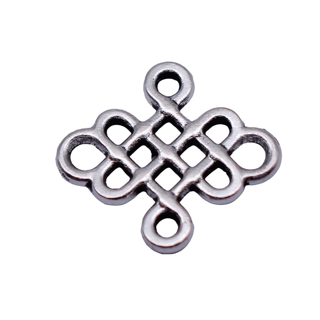 Chinese Knot Charms Antique Alloy Pendants For Traditional Lucky Jewelry