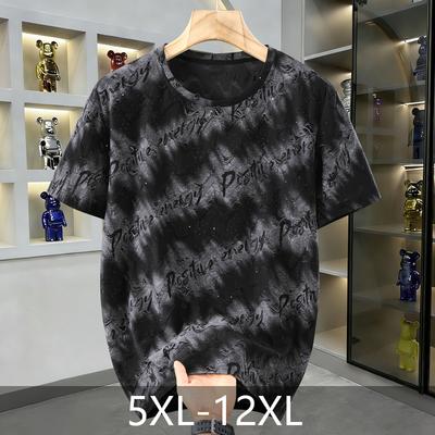 Camiseta Estampada Tie-Dye para Hombre Tallas Grandes, Camiseta de Manga Corta Streetwear (5XL-12XL)