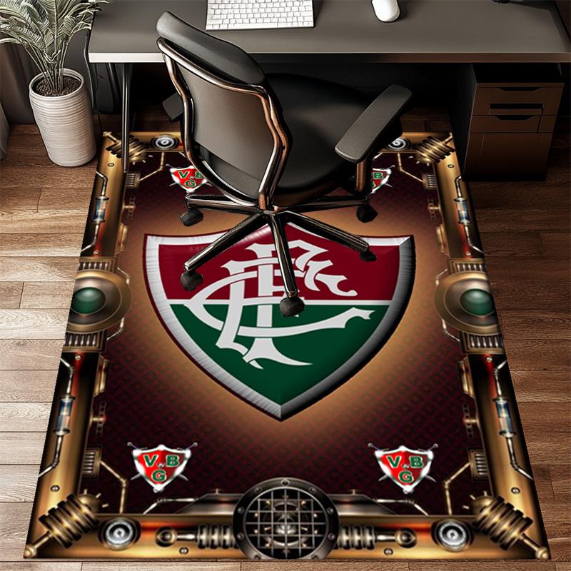 Soccer Club Emblem Design Printed Office Carpet Chair Cushion Entryway Rug, Rugs for Living Room, Bedroom Christmas gifts