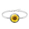 Vintage Sonnenblumen Schmuckset Mit Legierung Anhänger Kette Ohrringe Für Damen