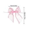 30pcs/bag Gift Wrap Bows With Twist Ties Bow Accessories Party Decor Polyester Bow Pink White 9x12cm
