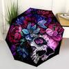 1pc Floral Skull Design Automatic Open/close Folding Umbrella, Compact Portable Travel Umbrella,Cute Umbrella, Durable Construction yy250804074