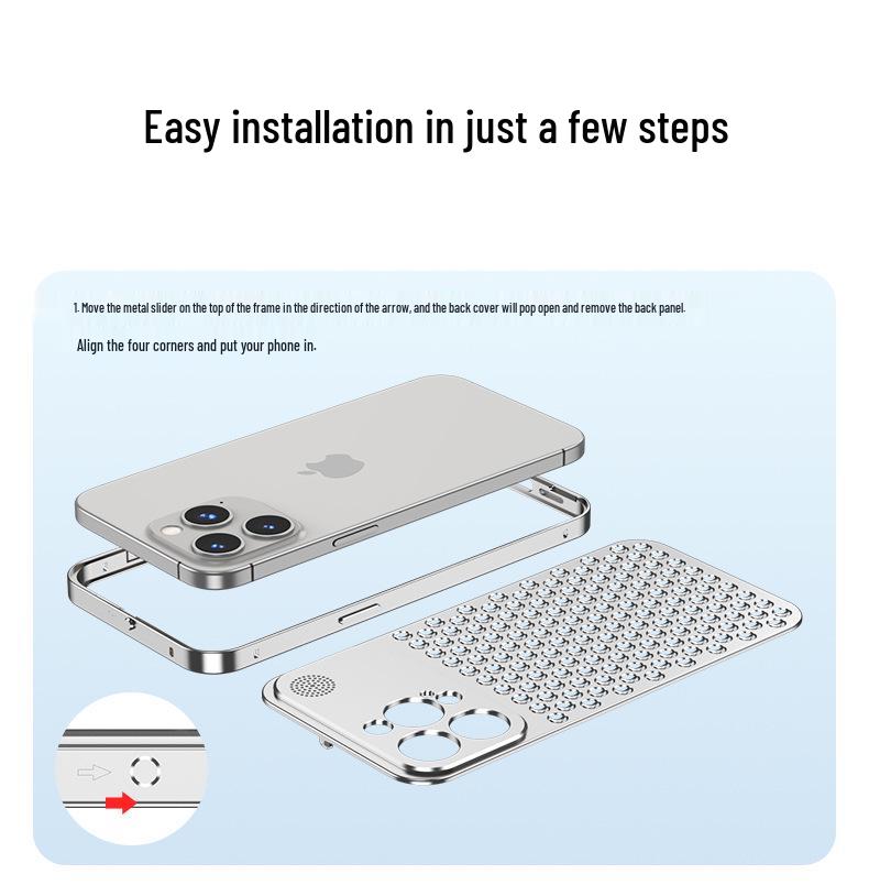 iPhone 12-15 Pro Max Aluminum Aromatherapy Cooling Case