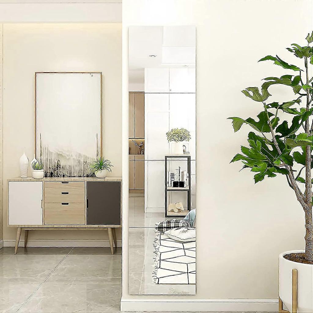 4 Pack Self Adhesive Mirror ,2mm Thick Acrylic Stick On Wall ,removable Mirror Stickers For Home Decoration