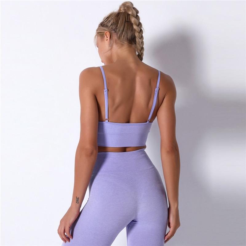 Nessaj Women Quick Dry Push Up Yoga Bra High Impact Fitness Tank Top Elasticity Padded Gym Sport Crop Bra Tops Sportswear
