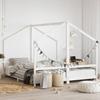 VidaXL Bed Frames for Children, Double Bed for Children, Indoor Bedroom House Bed, Modern, White 2x(90x200) Cm 3200590