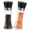 Glass Salt And Pepper Mill, 2 Pieces, 18.5 Cm