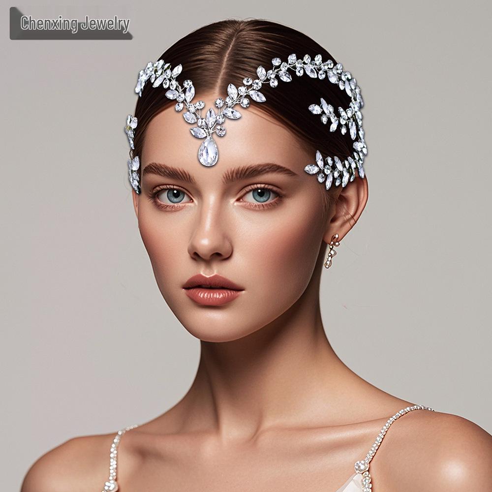 Chenxing Rhinestone Headband Wedding Bridal Updo Hair Accessory CX599