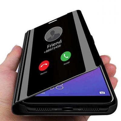 Peegelümbris Xiaomi Redmi Note 12 Pro 12C klapiga kate Smart Clear View PU nahast tugiümbris Redmi Note 11 13 Pro 13C jaoks