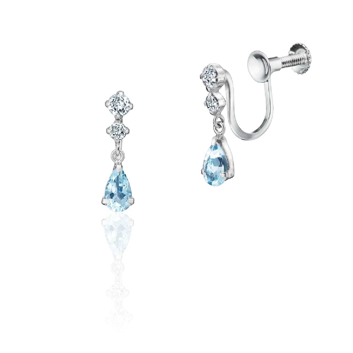 

Сережки з білого золота K10 111746153213 для жінок [4℃] (РГ)