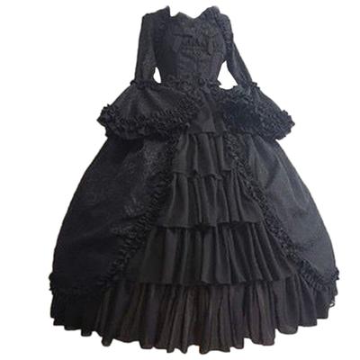 Robe rétro pour femmes, col carré, taille serrée, nœud papillon, Costume de fête Cosplay