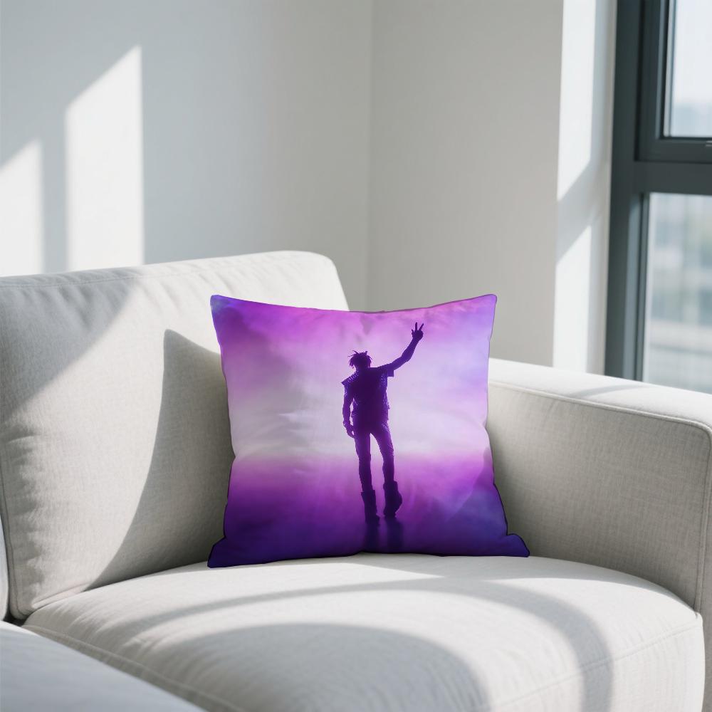 Rapper J-Juice W-WRLD povlak na polštář Oboustranně potištěný Polyesterový povlak na polštář Vzor Dekorativní zip Povlak na polštář