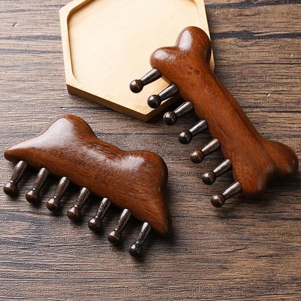 Handheld Head Scalp Massage Comb Anti-Static Wide Tooth Body Meridian Massage Comb Help Blood Circulation Multifunctional