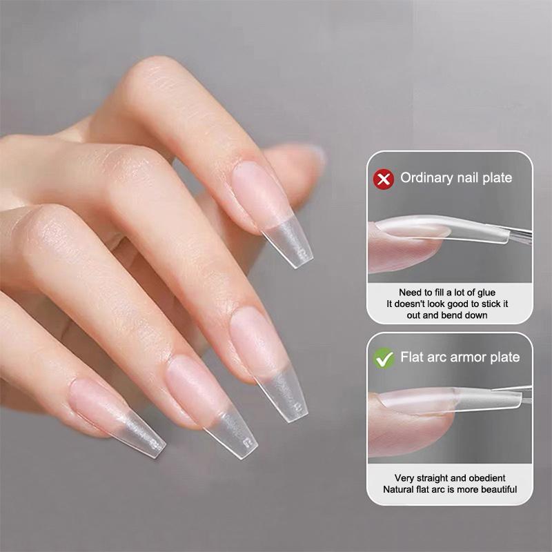 100pcs Press On Nail Tips Full Cover Ultra-Thin False Nails Patches Gel Nails Extension System Clear Fake Nails Art Accessories