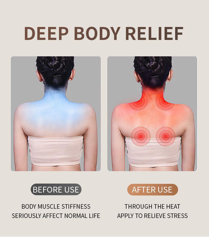 Dual-Use Electric Neck, Shoulder, and Back Massager Pillow for Home and Car