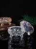 Home Crystal Glass Ashtray Fashionable and Creative Personality Living Room, Bedroom Coffee Table Office Ashtray